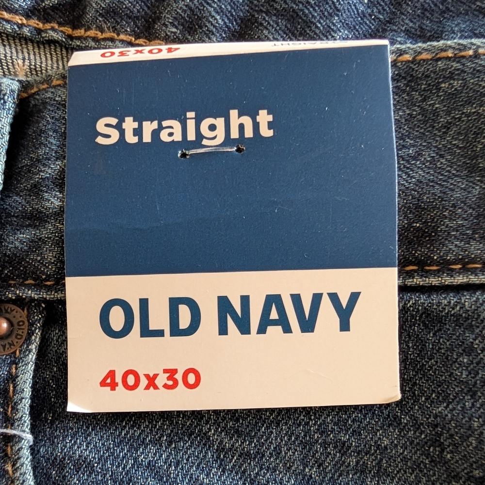Old Navy Men's Straight Jeans - Dark Blue